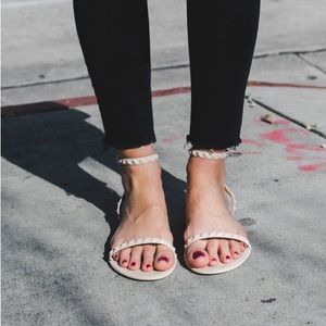 Alexandria Brandao Aria Nude Strappy Sandals